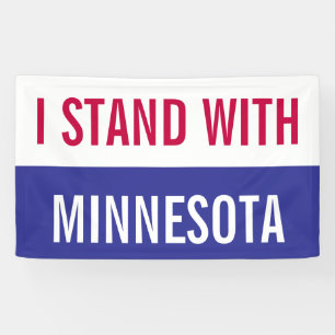 Ich stehe mit Minnesota Protestbanner Banner