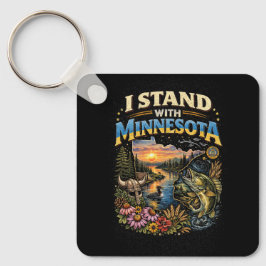 Ich stehe mit Minnesota Schlüsselanhänger
