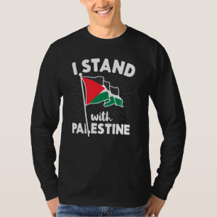 Ich stehe mit Palästina-Flagge arabische Freiheit T-Shirt