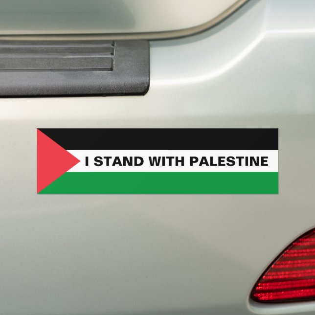 Ich stehe mit Palästina-Zoll-Flagge Autoaufkleber (Auf Auto)