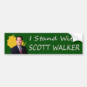 Ich stehe mit Scott-Wanderer von Wisconsin Autoaufkleber