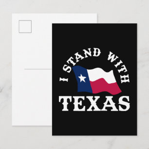 Ich stehe mit Texas Einladungspostkarte