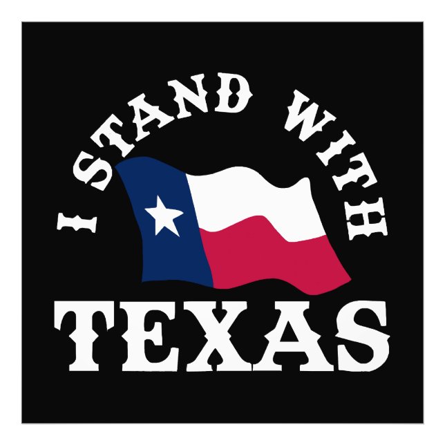 Ich stehe mit Texas Fotodruck (Vorne)