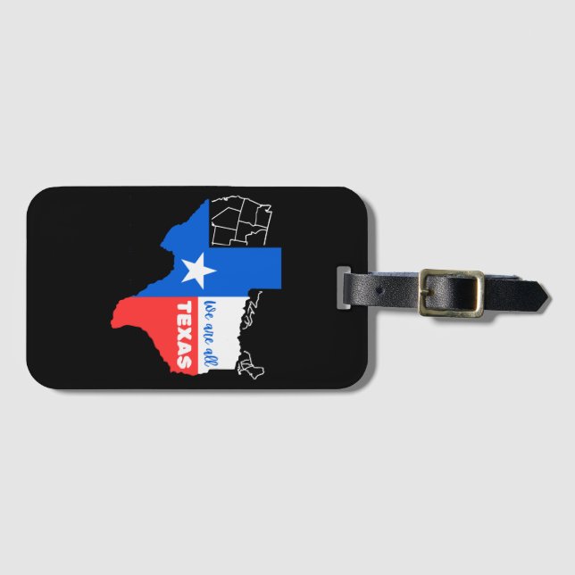 Ich stehe mit Texas Gepäckanhänger (Vorderseite (Horizontal))