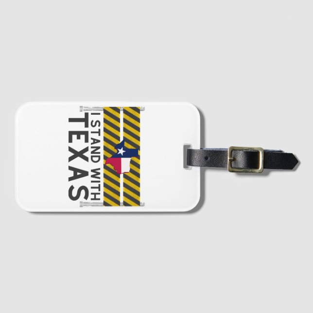 Ich stehe mit Texas Gepäckanhänger (Vorderseite (Horizontal))