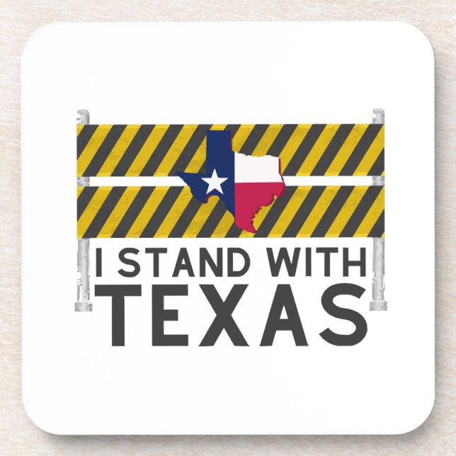 Ich stehe mit Texas Getränkeuntersetzer (Vorderseite)