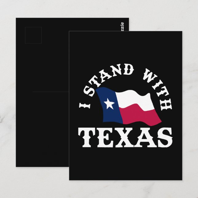 Ich stehe mit Texas Postkarte (Vorne/Hinten)