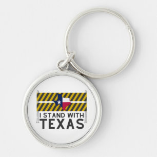 Ich stehe mit Texas Schlüsselanhänger