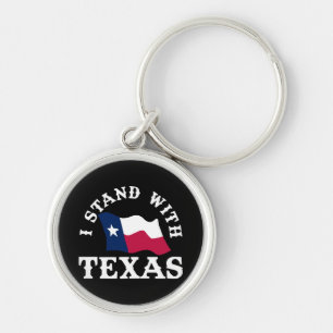 Ich stehe mit Texas Schlüsselanhänger
