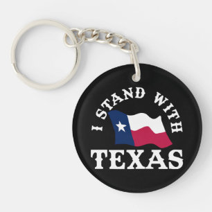 Ich stehe mit Texas Schlüsselanhänger