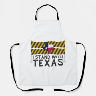 Ich stehe mit Texas Schürze