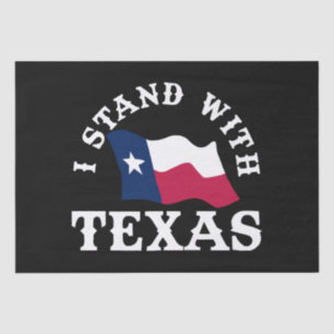 Ich stehe mit Texas Seidenpapier