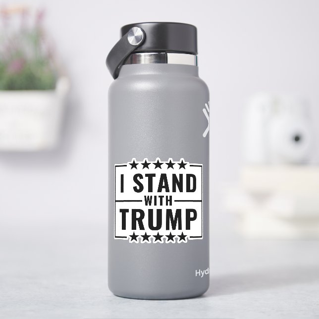 Ich stehe mit Trump 2024-Zeichen Aufkleber (HydroFlask)