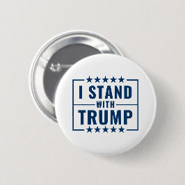 Ich stehe mit Trump 2024-Zeichen Button