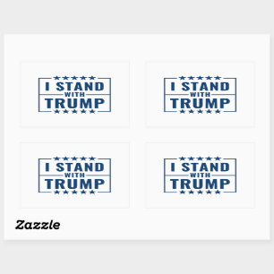 Ich stehe mit Trump 2024-Zeichen Rechteckiger Aufkleber
