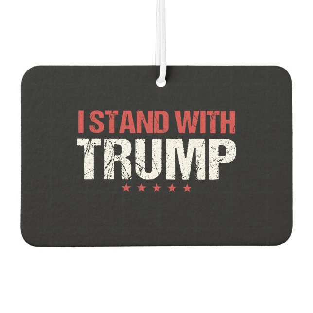 Ich stehe mit Trump Autolufterfrischer (Vorderseite)