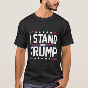 Ich stehe mit Trump in der amerikanischen Flagge u T-Shirt