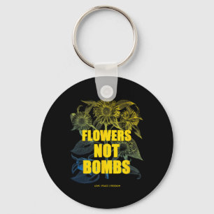 Ich stehe mit Ukraine Blumen nicht Bomben Frieden  Schlüsselanhänger