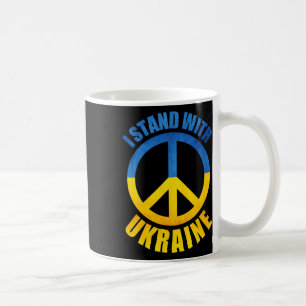 Ich stehe mit Ukraine Friedenssymbol Kaffeetasse