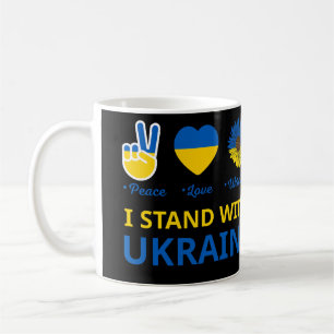 Ich stehe mit ukraine kaffeetasse