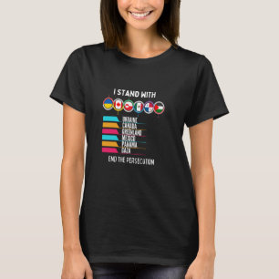 Ich stehe mit Ukraine Kanada Gaza Ende der Verfolg T-Shirt