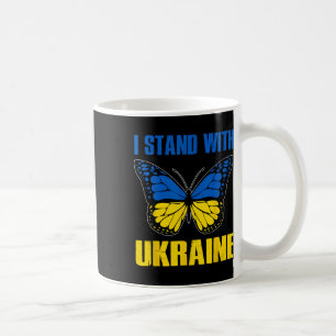 Ich stehe mit Ukraine Schmetterling Ukrainische Fl Kaffeetasse