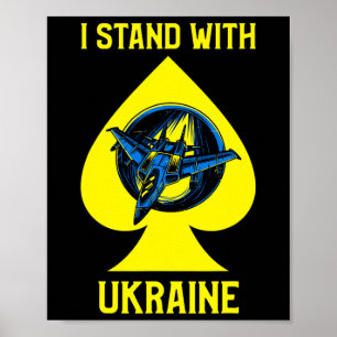 Ich stehe mit Ukraine-Shirt The Ghost Of Kyiv Poster