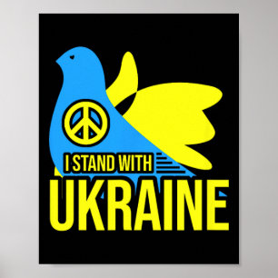 Ich stehe mit Ukraine-Shirt Ukraine-Flagge Wolodym Poster