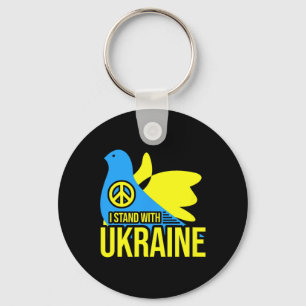 Ich stehe mit Ukraine-Shirt Ukraine-Flagge Wolodym Schlüsselanhänger