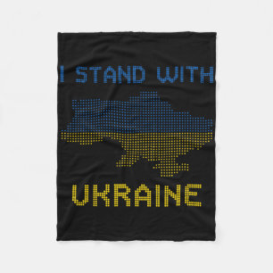 Ich stehe mit Ukraine-Shirt Ukraine Karte Ukraine Fleecedecke