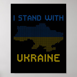 Ich stehe mit Ukraine-Shirt Ukraine Karte Ukraine Poster