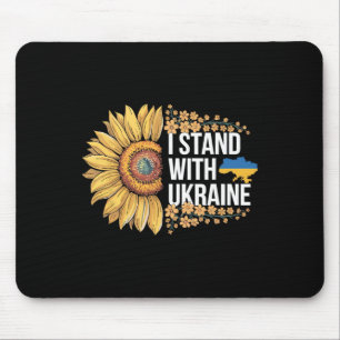 Ich stehe mit Ukraine Sonnenblume Ukraine Frieden  Mousepad