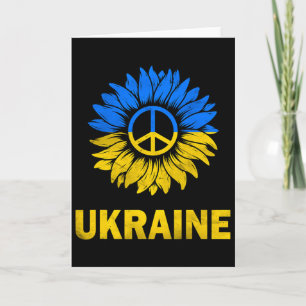 Ich stehe mit Ukraine Sonnenblumen-Flagge Ukraine Karte