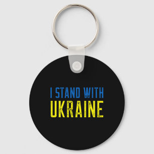Ich stehe mit Ukraine T-Shirt Unterstützung und be Schlüsselanhänger