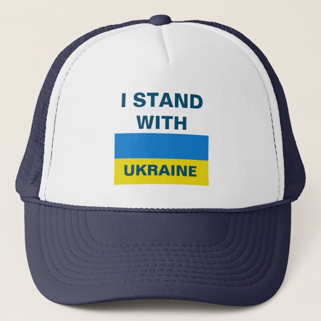 ICH STEHE MIT UKRAINE Trucker Hat Truckerkappe (Vorderseite)