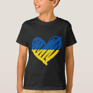 Ich stehe mit Ukraine Ukrainische Flagge Frieden H T-Shirt
