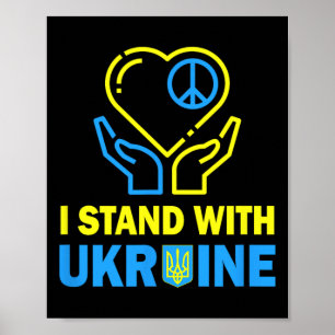 Ich stehe mit Ukraine Ukrainische Flagge Shirts Uk Poster