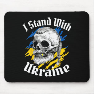 Ich stehe mit Ukraine Ukrainische Flagge Ukraine W Mousepad
