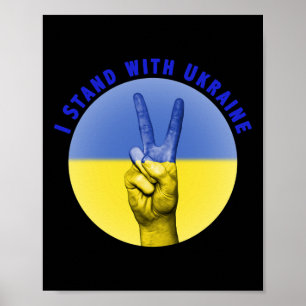 Ich stehe mit Ukraine Ukrainische Flagge Ukrainer Poster