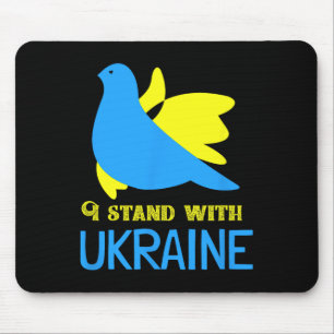 Ich stehe mit Ukraine Ukrainische Friedens-Taube U Mousepad