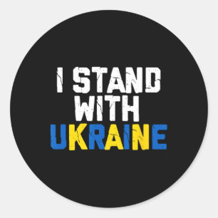 Ich stehe mit Ukraine Verbündeter Freund Ukraine-F Runder Aufkleber