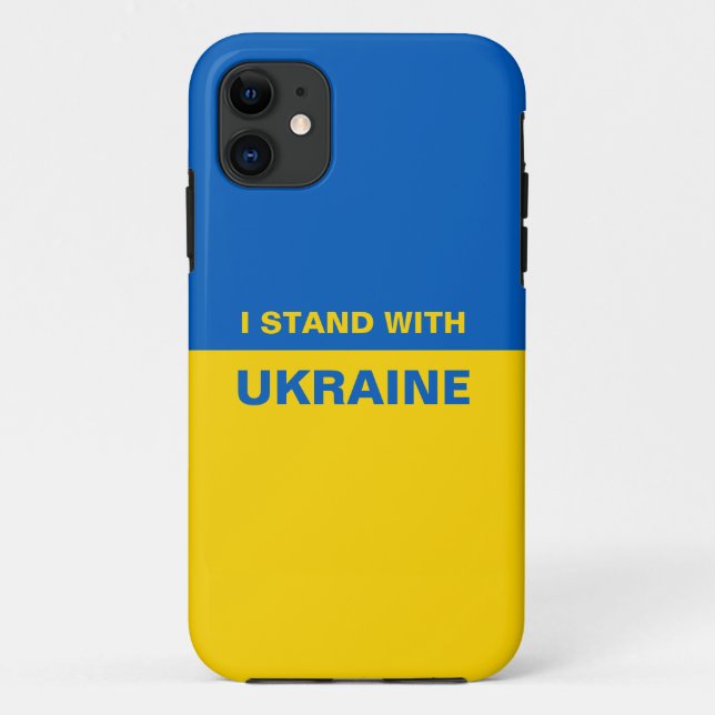 Ich stehe mit ukrainischer Flagge Case-Mate iPhone Hülle (Rückseite)