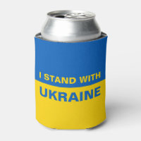 Ich stehe mit ukrainischer Flagge