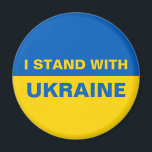 Ich stehe mit ukrainischer Flagge Magnet<br><div class="desc">Ich stehe mit ukrainischer Flagge</div>