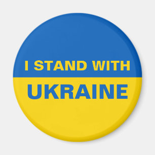 Ich stehe mit ukrainischer Flagge Magnet