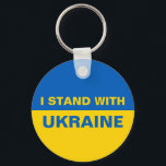 Ich stehe mit ukrainischer Flagge Schlüsselanhänger<br><div class="desc">Ich stehe mit ukrainischer Flagge</div>