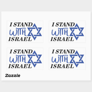 Ich stehe zu Israel | Stolz Rechteckiger Aufkleber