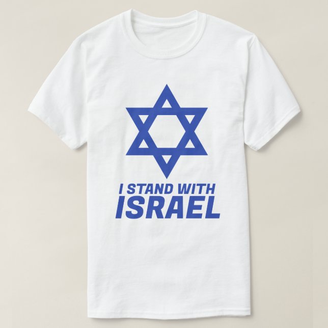 Ich stehe zu Israel T-Shirt (Design vorne)