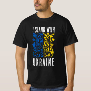 Ich stehe zu Ukraine. Dreizack der Ukraine. T-Shirt