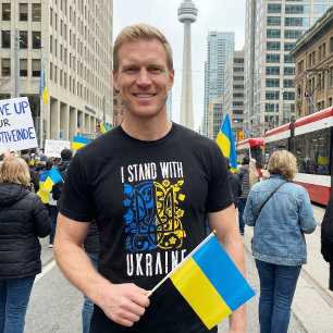 Ich stehe zu Ukraine. Dreizack der Ukraine. T-Shirt